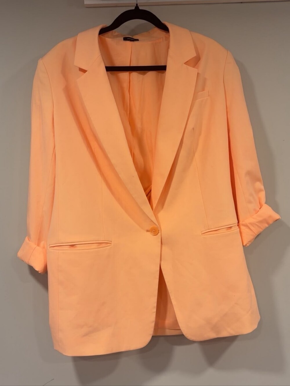 Express Peach Single-Button Blazer